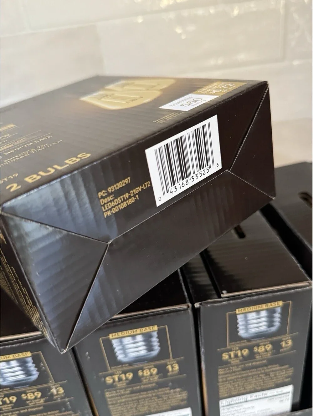 6 Packs (12 total) GE Vintage A15 LED Bulbs, 5.5W=60W Warm Amber Glass, Dimmable
